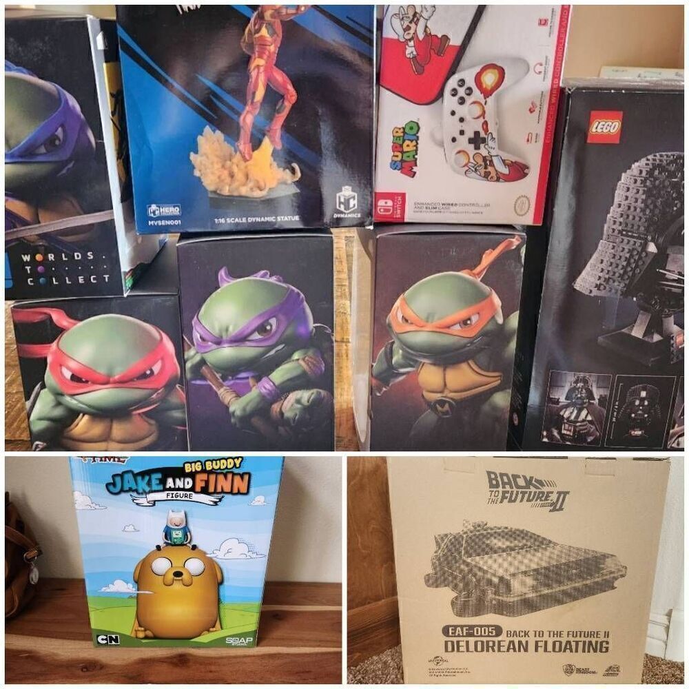 Empty box bundle Ninja turtles Darth Vader Legos iron Man Mario switch